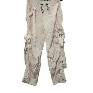 PAC SUN LA Hearts NWT cream colored parachute cargo pants drawstring waist M